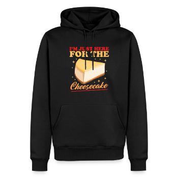 Käsekuchen Cheesecake Geschenk - Männer Premium Bio Hoodie - Schwarz - Vorne - Nico (187cm)