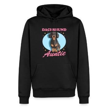 Teckel Tante Teckel Chiens Teckel Cadeau - Sweat à capuche Premium bio Homme - noir - Devant - Nico (187cm)