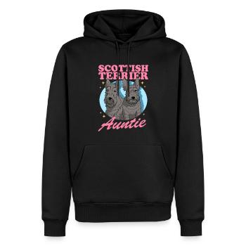 Scottish Terrier tante chien amoureux cadeau - Sweat à capuche Premium bio Homme - noir - Devant - Nico (187cm)