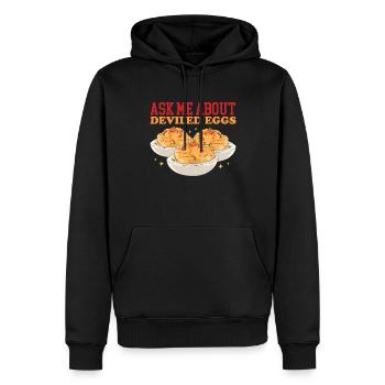 Gefüllte Eier Deviled Eggs Geschenk - Männer Premium Bio Hoodie - Schwarz - Vorne - Nico (187cm)
