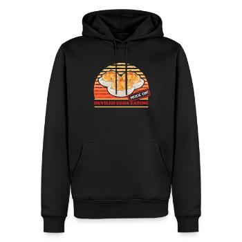 Deviled Eggs Gefüllte Eier Geschenk - Männer Premium Bio Hoodie - Schwarz - Vorne - Nico (187cm)