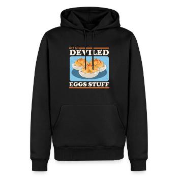Gefüllte Eier Dressed Deviled Eggs Geschenk - Männer Premium Bio Hoodie - Schwarz - Vorne - Nico (187cm)