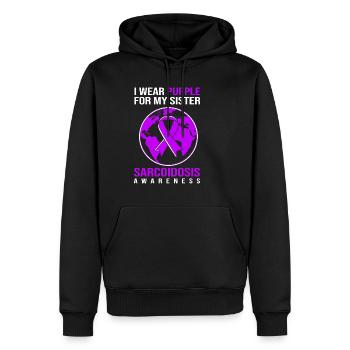 Sarkoidose Schwester - Männer Premium Bio Hoodie - Schwarz - Vorne - Nico (187cm)