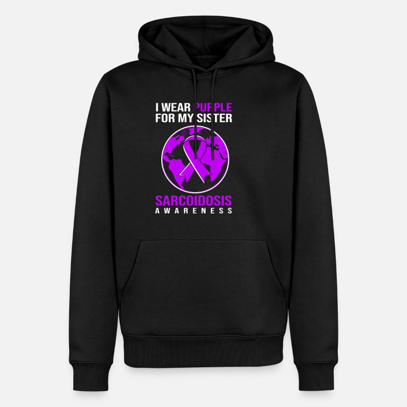 Sarkoidose Schwester - Männer Premium Bio Hoodie - Schwarz