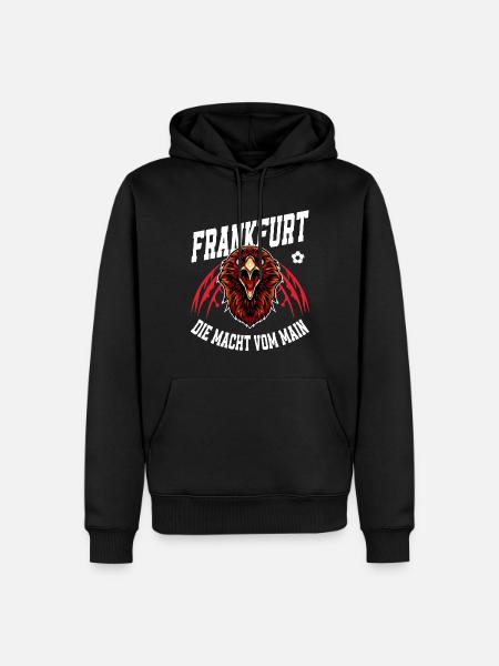 Frankfurt Macht Main Fußball Fan Geschenkidee - Männer Premium Bio Hoodie - Schwarz