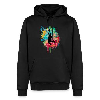 Basketball Spieler - Männer Premium Bio Hoodie - Schwarz - Vorne - Nico (187cm)