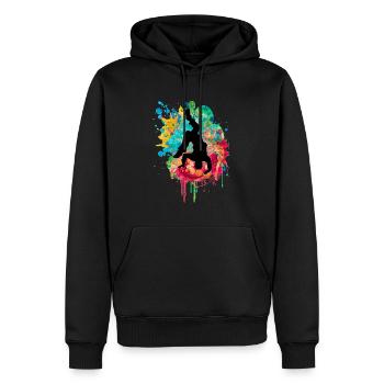 Breakdancer - PopArt Style - Sweat à capuche Premium bio Homme - noir - Devant - Nico (187cm)