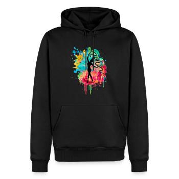 Gymnastique et gymnastique - PopArt Style - Sweat à capuche Premium bio Homme - noir - Devant - Nico (187cm)