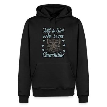 Just a girl who loves Chinchillas - Männer Premium Bio Hoodie - Schwarz - Vorne - Nico (187cm)