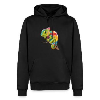 Iguanes caméléons élevant des reptiles - Sweat à capuche Premium bio Homme - noir - Devant - Nico (187cm)