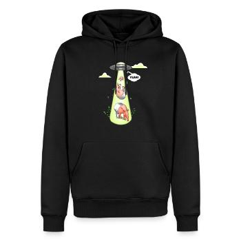 Tapir - up, up and away - Männer Premium Bio Hoodie - Schwarz - Vorne - Nico (187cm)