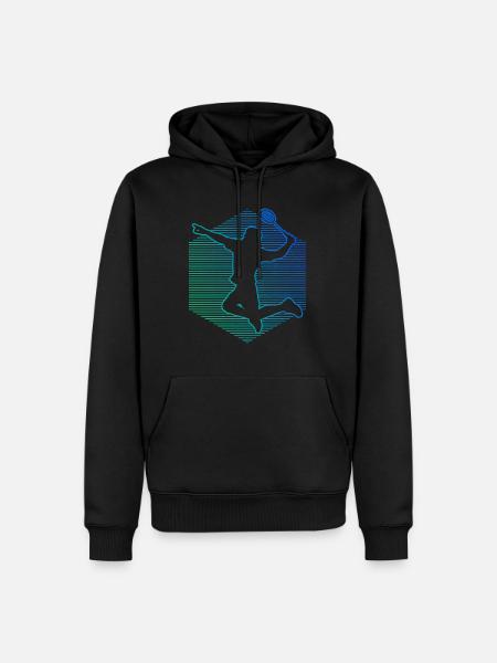 Herren Badmintonspieler Badminton Federball - Herre Premium økologisk hoodie - sort