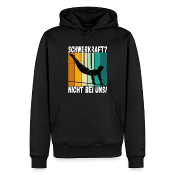 Schwerkraft? Nicht Bei Uns - Turnen Turner - Männer Premium Bio Hoodie - Schwarz - Vorne - Nico (187cm)