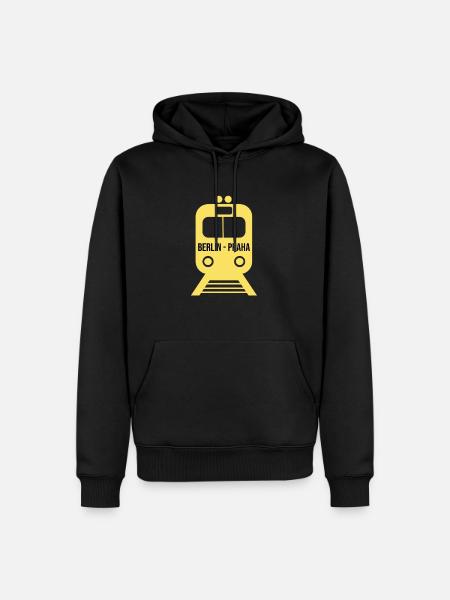 Berlin - Praha - Men’s Premium Organic Hoodie - black