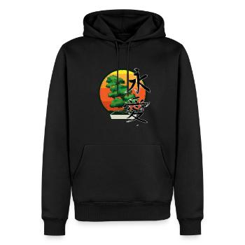 Bonsai Baum Buddhist Zen Japanisches Bonsai - Männer Premium Bio Hoodie - Schwarz - Vorne - Nico (187cm)