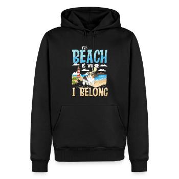 The Beach Is Where I Belong - Männer Premium Bio Hoodie - Schwarz - Vorne - Nico (187cm)