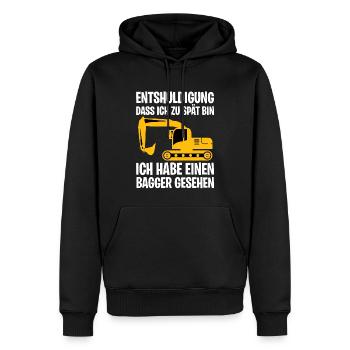 Bagger Excavator - Männer Premium Bio Hoodie - Schwarz - Vorne - Nico (187cm)