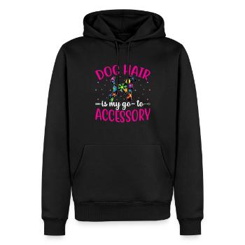 Pudel Hundehaar Ist Mein Accessoire Lustige - Männer Premium Bio Hoodie - Schwarz - Vorne - Nico (187cm)