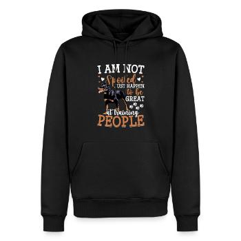 Rottweiler Je ne suis pas gâté plus drôle - Sweat à capuche Premium bio Homme - noir - Devant - Nico (187cm)