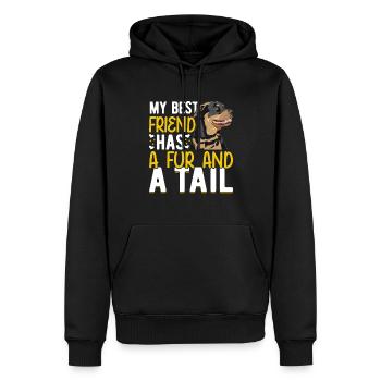 Le meilleur ami de Rottweiler a de la fourrure et de la queue - Sweat à capuche Premium bio Homme - noir - Devant - Nico (187cm)