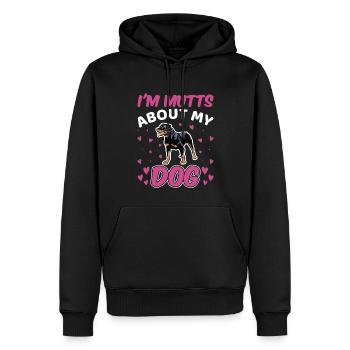 Je suis mutts à propos de chien Rottweiler drôle - Sweat à capuche Premium bio Homme - noir - Devant - Nico (187cm)