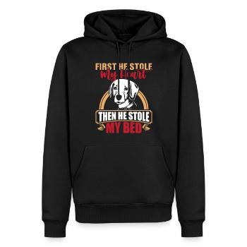 Beagle First Er Hat Mein Herz Gestohlen Lustige - Männer Premium Bio Hoodie - Schwarz - Vorne - Nico (187cm)