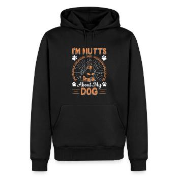 I'm Mutts About Dog Dachshund Funny Dog Owners - Men’s Premium Organic Hoodie - black - Front - Nico (187cm)