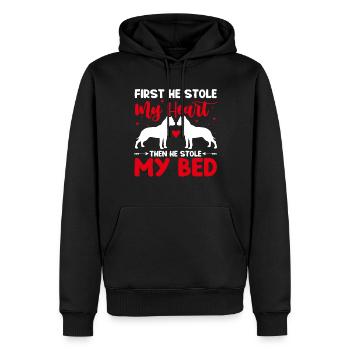 Staffordshire Terrier Er Hat Mein Herz Gestohlen - Männer Premium Bio Hoodie - Schwarz - Vorne - Nico (187cm)