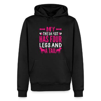 Staffordshire Terrier Therapeut Hat Vier Beine - Männer Premium Bio Hoodie - Schwarz - Vorne - Nico (187cm)
