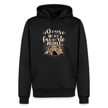 Les chiens bouledogues américains sont - Sweat à capuche Premium bio Homme - noir - Devant - Nico (187cm)