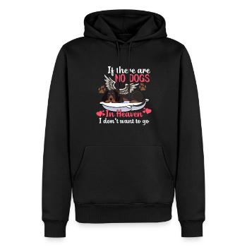 Teckels Quand pas de chiens au paradis Drôle - Sweat à capuche Premium bio Homme - noir - Devant - Nico (187cm)