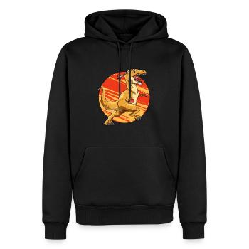 Brachiosaurus Dinosaurier Astronaut Dino Langhals - Männer Premium Bio Hoodie - Schwarz - Vorne - Nico (187cm)