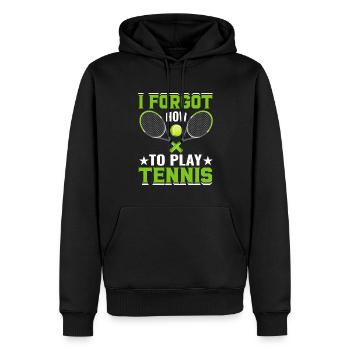 Vergessen, Wie Man Tennis Spielt Lustige - Männer Premium Bio Hoodie - Schwarz - Vorne - Nico (187cm)