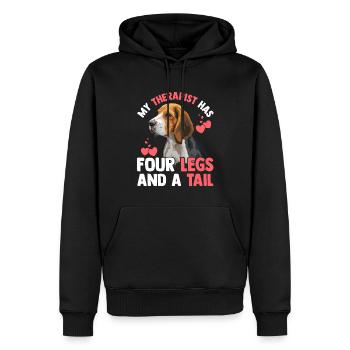 Beagle Therapeut Hat Vier Beine Lustige - Männer Premium Bio Hoodie - Schwarz - Vorne - Nico (187cm)