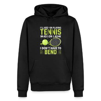Ich Werde Weiter Tennis Spielen Spaß Sport - Männer Premium Bio Hoodie - Schwarz - Vorne - Nico (187cm)