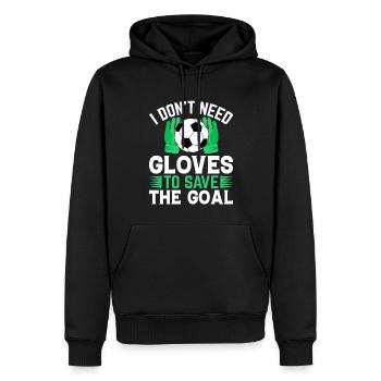 Does not need gloves to use football goalkeepers - Men’s Premium Organic Hoodie - black - Front - Nico (187cm)