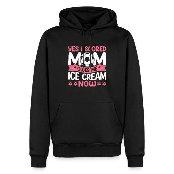 Oui, j’ai marqué des buts drôles de joueurs de football - Sweat à capuche Premium bio Homme - noir - Devant - Nico (187cm)