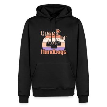 Queen of Handbags / Handbag Shopping - Männer Premium Bio Hoodie - Schwarz - Vorne - Nico (187cm)