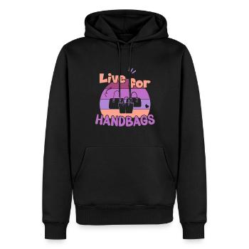 Live for Handbags / Handbag Shopping - Männer Premium Bio Hoodie - Schwarz - Vorne - Nico (187cm)