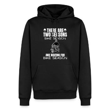 Motorcycle Lifestyle / Motorrad / Motorräder biker - Männer Premium Bio Hoodie - Schwarz - Vorne - Nico (187cm)