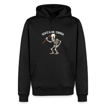 Rente kann kommen - Männer Premium Bio Hoodie - Schwarz - Vorne - Nico (187cm)