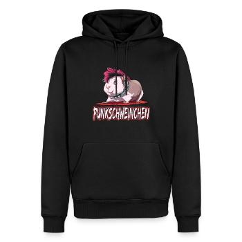 Punkschweinchen Meerschweinchen Punk - Männer Premium Bio Hoodie - Schwarz - Vorne - Nico (187cm)