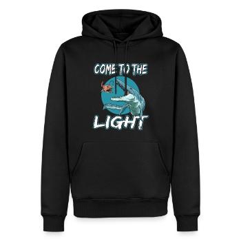 Come To The Light Elasmosaurus Laternenfisch - Männer Premium Bio Hoodie - Schwarz - Vorne - Nico (187cm)