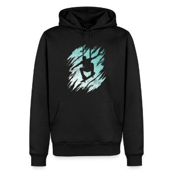 Skateboarding Stunt Skateboard Tricks Skater - Männer Premium Bio Hoodie - Schwarz - Vorne - Nico (187cm)