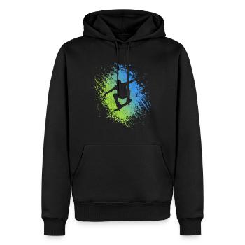 Skaten Skateboarding Tricks Skateboard Skater - Männer Premium Bio Hoodie - Schwarz - Vorne - Nico (187cm)