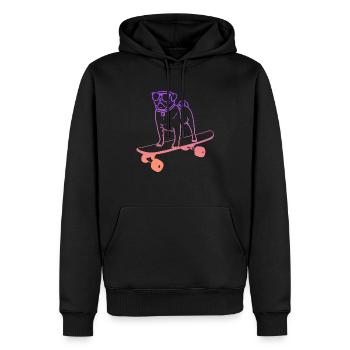 Skateboarding Mops Skateboard Tricks Skater - Männer Premium Bio Hoodie - Schwarz - Vorne - Nico (187cm)