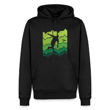 Disc Golf Spieler Frisbee Sport Discgolf - Männer Premium Bio Hoodie - Schwarz - Vorne - Nico (187cm)