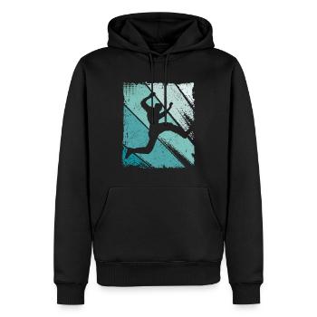 Parkourläufer Freerunner Parkour Freerunning - Männer Premium Bio Hoodie - Schwarz - Vorne - Nico (187cm)