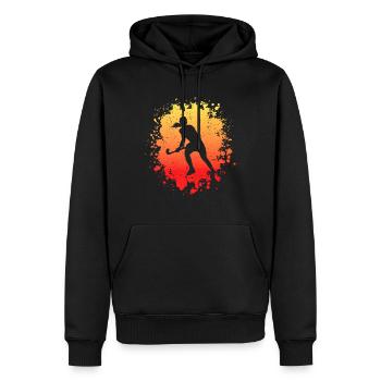 Joueuses de hockey sur gazon Joueuses de hockey - Sweat à capuche Premium bio Homme - noir - Devant - Nico (187cm)
