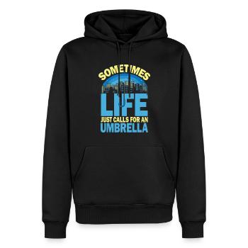 Sometimes Life Just Calls For An Umbrella - Männer Premium Bio Hoodie - Schwarz - Vorne - Nico (187cm)